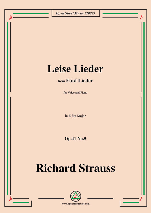 Richard Strauss-Leise Lieder,Op.41 No.5