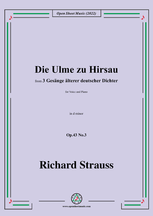 Richard Strauss-Die Ulme zu Hirsau,Op.43 No.3