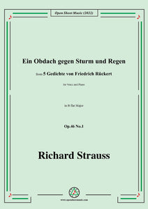 Richard Strauss-Ein Obdach gegen Sturm und Regen