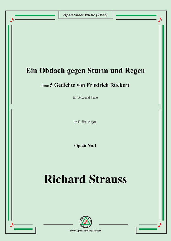 Richard Strauss-Ein Obdach gegen Sturm und Regen