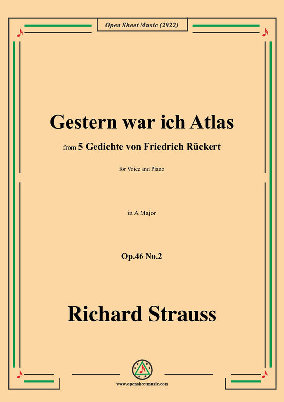 Richard Strauss-Gestern war ich Atlas