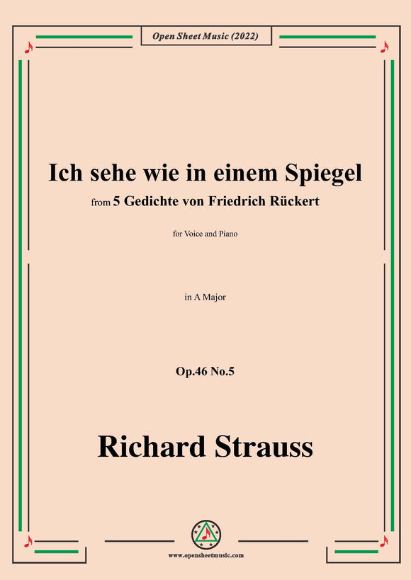 Richard Strauss-Ich sehe wie in einem Spiegel