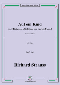 Richard Strauss-Auf ein Kind