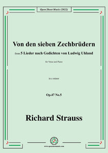 Richard Strauss-Von den sieben Zechbrüdern