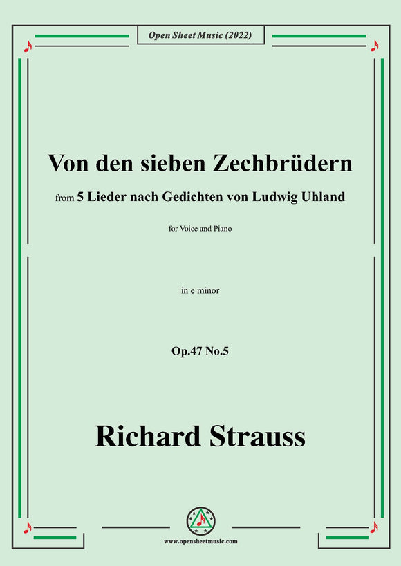 Richard Strauss-Von den sieben Zechbrüdern