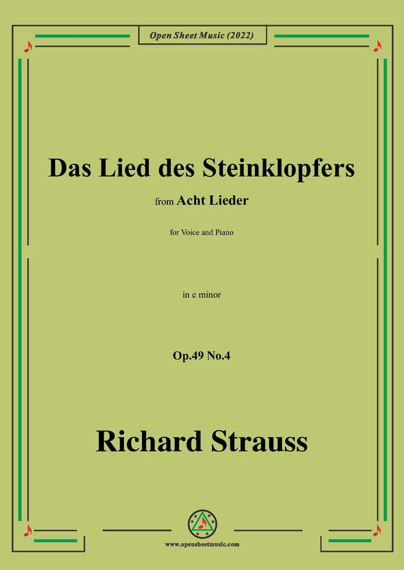 Richard Strauss-Das Lied des Steinklopfers