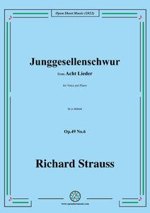 Richard Strauss-Junggesellenschwur