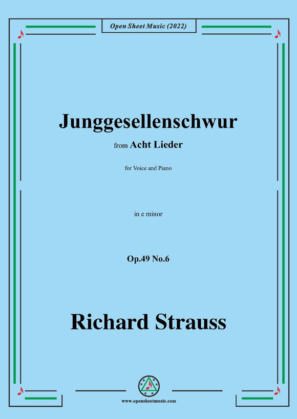 Richard Strauss-Junggesellenschwur
