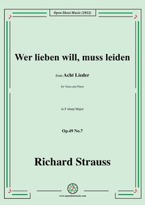 Richard Strauss-Wer lieben will,muß leiden