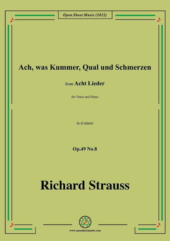 Richard Strauss-Ach,was Kummer,Qual und Schmerzen