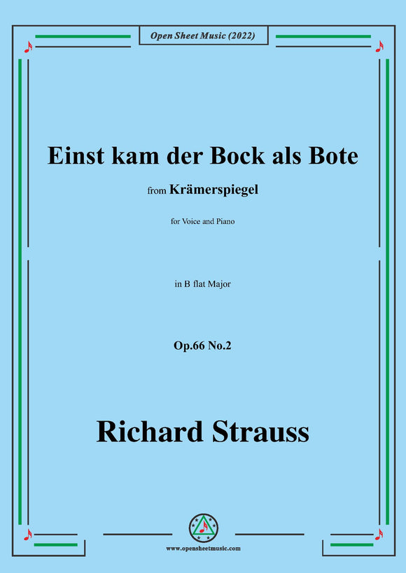 Richard Strauss-Einst kam der Bock als Bote