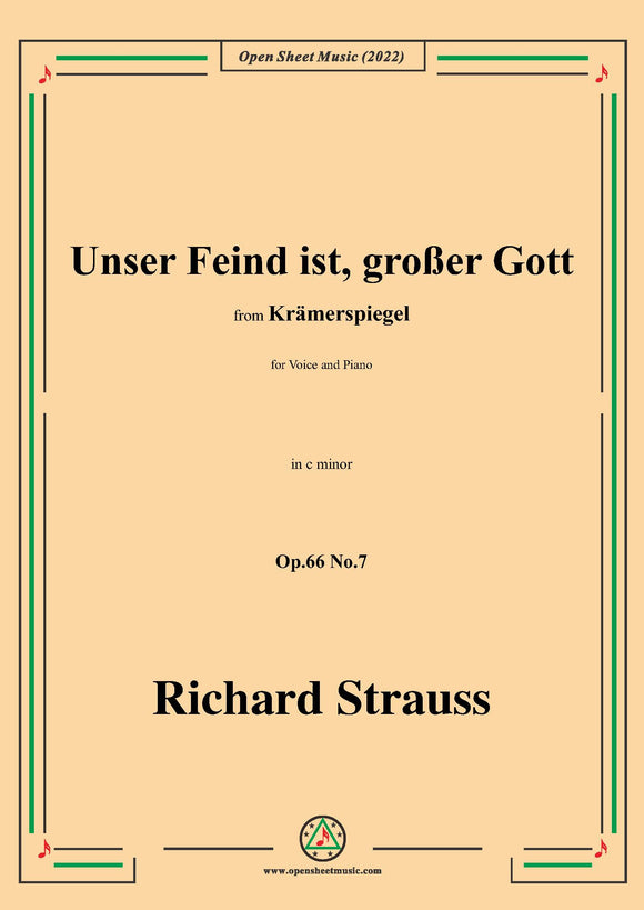 Richard Strauss-Unser Feind ist,großer Gott