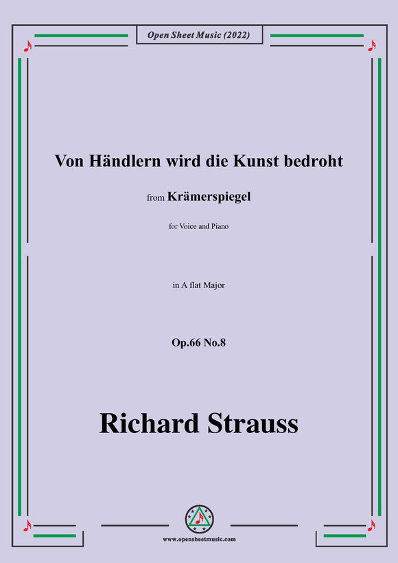 Richard Strauss-Von Händlern wird die Kunst bedroht