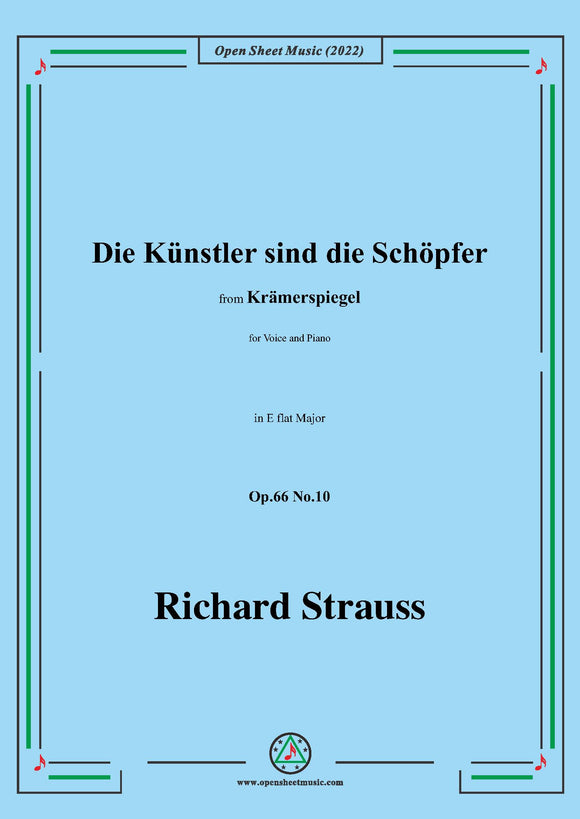 Richard Strauss-Die Künstler sind die Schöpfer