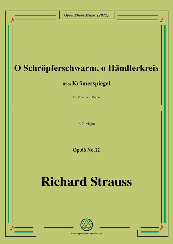 Richard Strauss-O Schröpferschwarm,o Händlerkreis