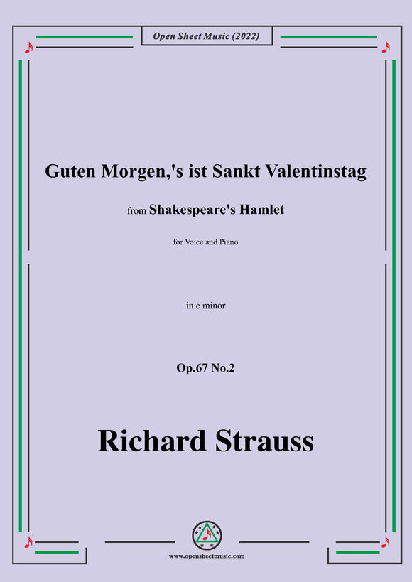 Richard Strauss-Guten Morgen,'s ist Sankt Valentinstag