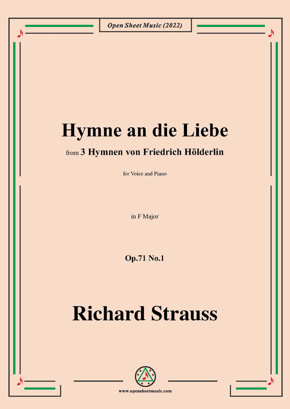Richard Strauss-Hymne an die Liebe