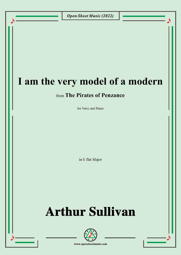 Sullivan-I am the very model of a modern,in E flat Major