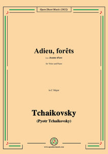 Tchaikovsky-Adieu,forêts,in C Major