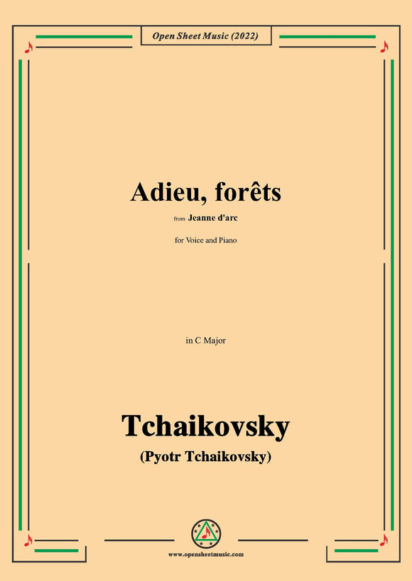 Tchaikovsky-Adieu,forêts,in C Major