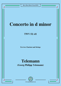 Telemann-Concerto in d minor,TWV 52-d1,for 2 Clarinets and Strings