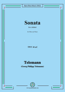 Telemann-Sonata,in a minor,TWV 41:a3