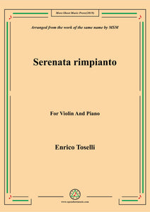 Toselli-Serenata rimpianto,for Violin and Piano