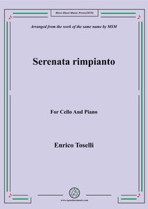 Toselli-Serenata rimpianto,for Cello and Piano
