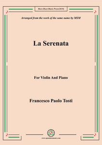 Tosti-La Serenata, for Violin and Piano