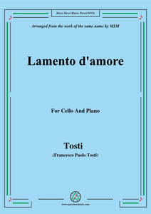 Tosti-Lamento d'amore, for Cello and Piano