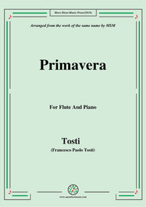 Tosti-Primavera, for Flute and Piano