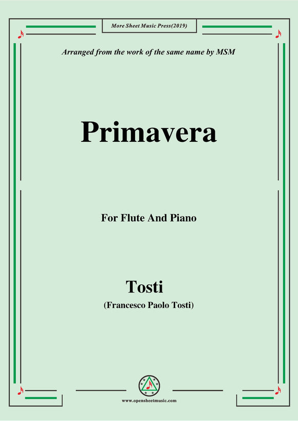 Tosti-Primavera, for Flute and Piano