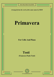 Tosti-Primavera, for Cello and Piano