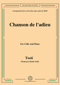 Tosti-Chanson de l'adieu, for Cello and Piano