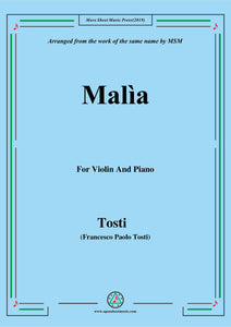 Tosti-Malìa,for Violin and Piano