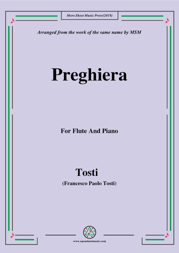 Tosti-Preghiera, for Flute and Piano