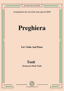 Tosti-Preghiera, for Violin and Piano