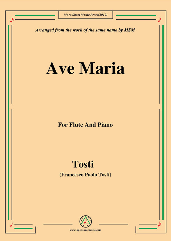 Tosti-Ave Maria, for Flute and Piano