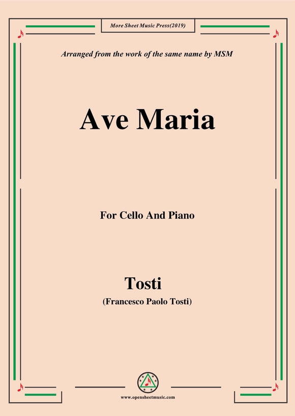 Tosti-Ave Maria, for Cello and Piano