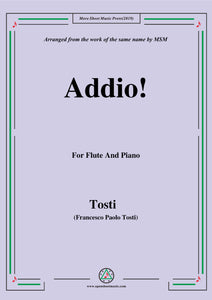 Tosti-Addio!, for Flute and Piano