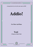 Tosti-Addio!, for Flute and Piano