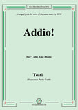 Tosti-Addio!, for Cello and Piano