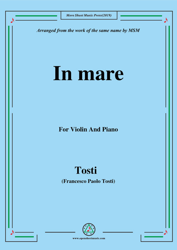 Tosti-In Mare, for Violin and Piano