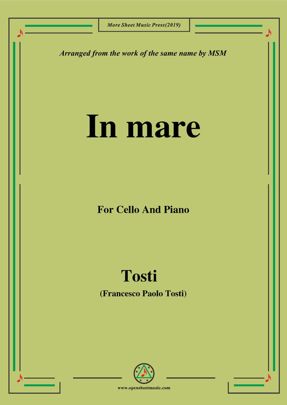 Tosti-In Mare, for Cello and Piano