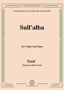 Tosti-Sull'alba, for Violin and Piano