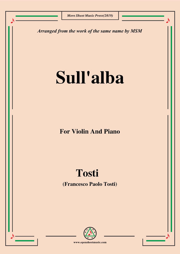 Tosti-Sull'alba, for Violin and Piano