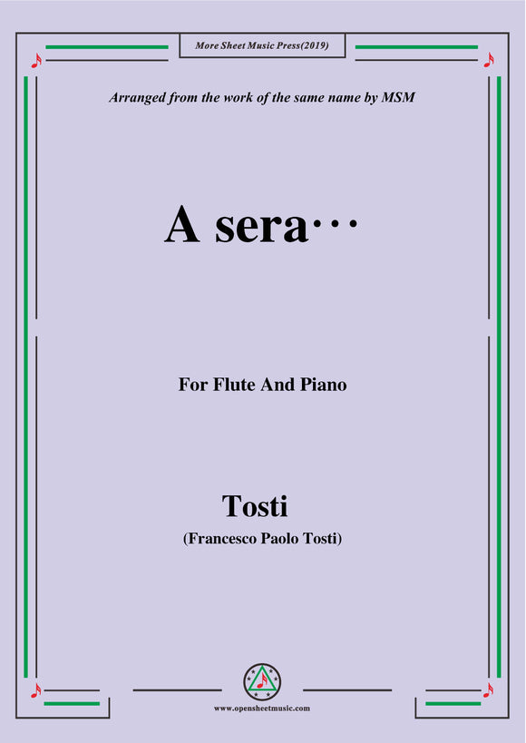 Tosti-A sera, for Flute and Piano