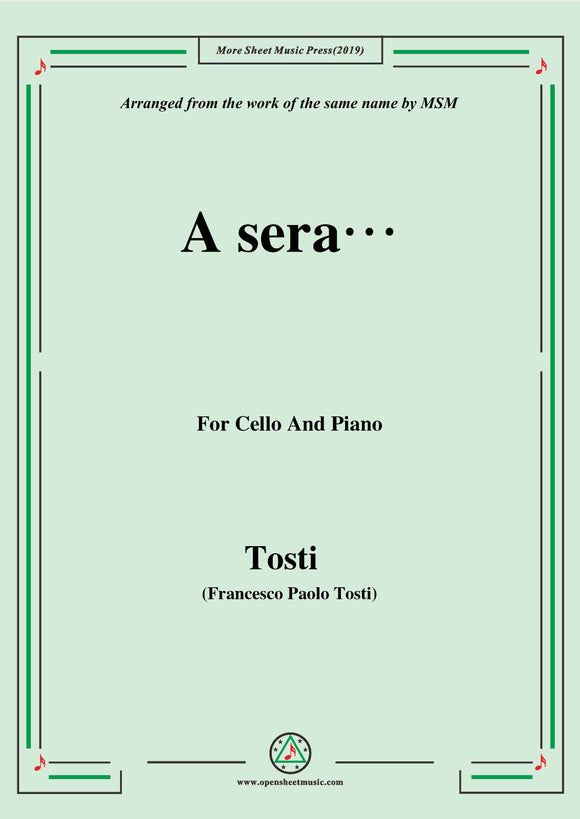 Tosti-A sera, for Cello and Piano