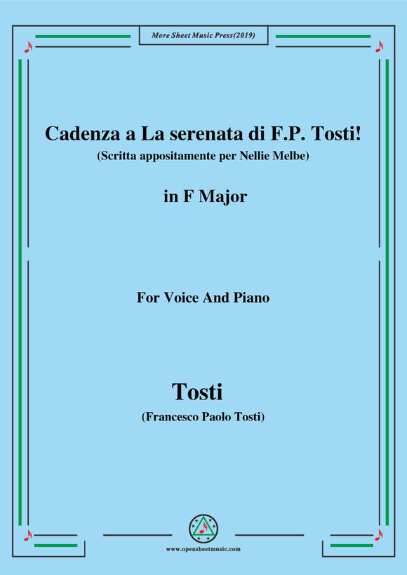 Tosti-Cadenza a La serenata(Scritta appositamente per Nellie Melbe)
