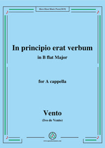 Vento-In principio erat verbum,for A cappella